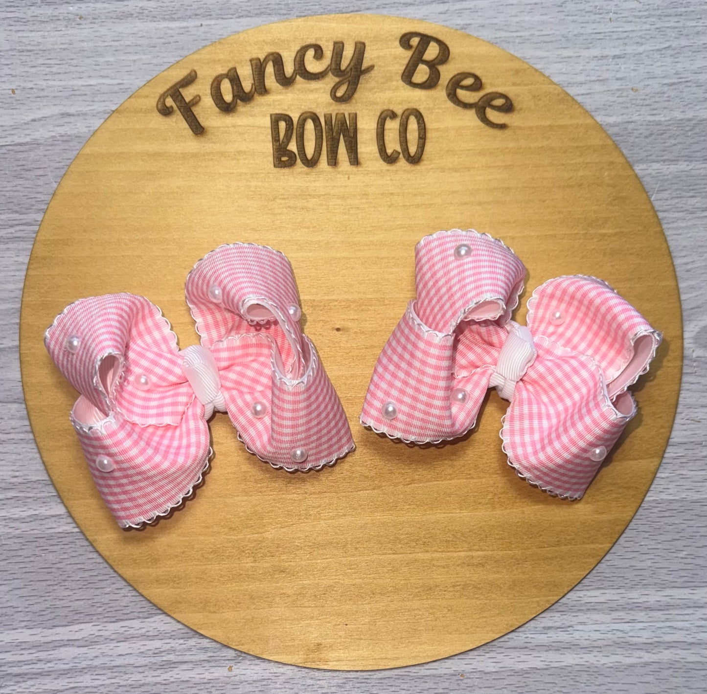Pink Plaid Piggies