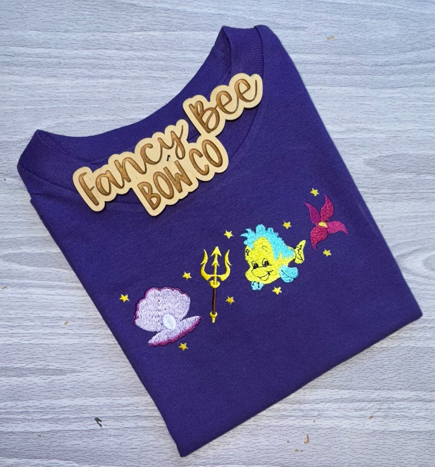 Mermaid Princess Embroidered Shirt
