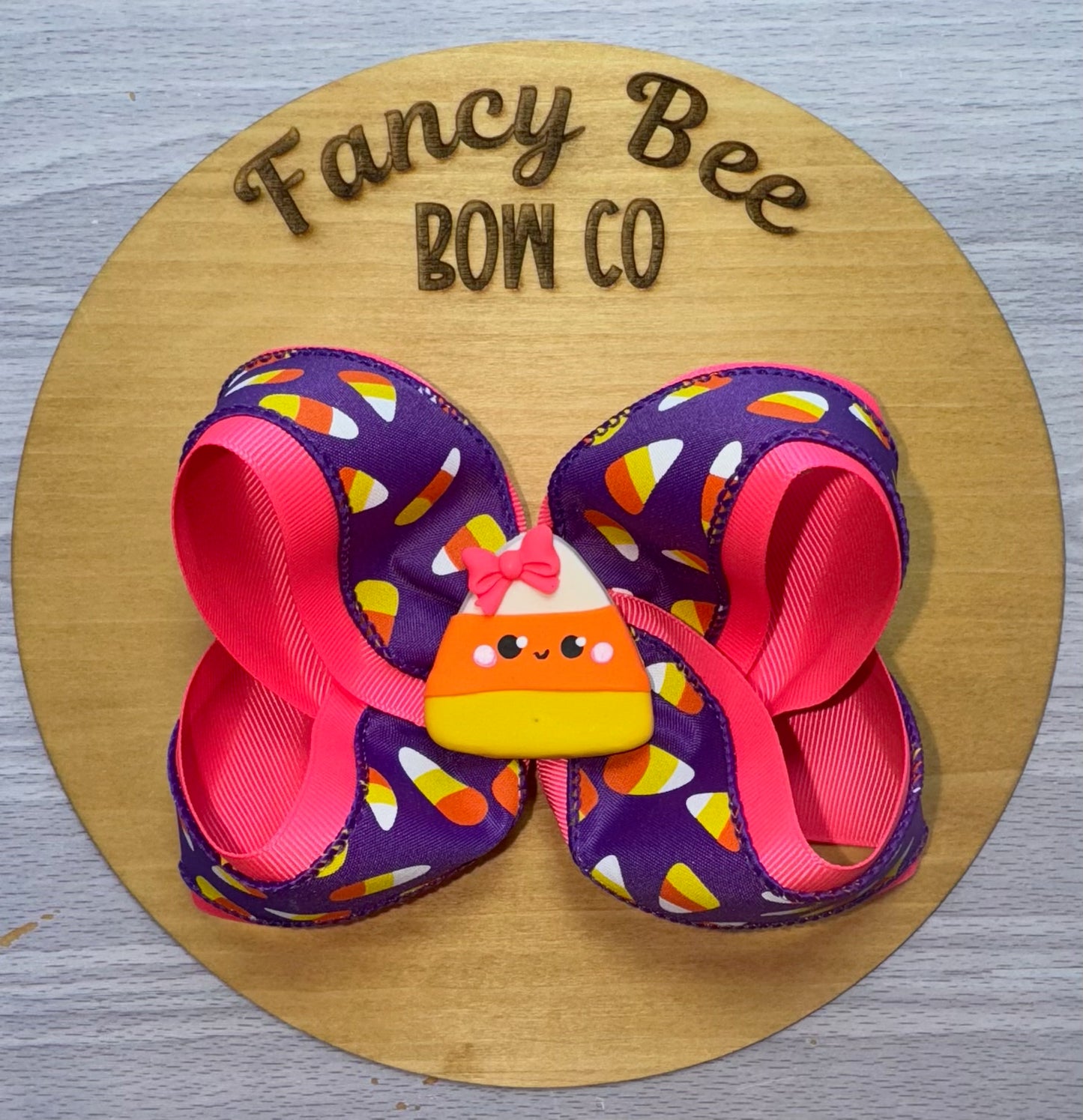 Candy Corn Queen Style Bow