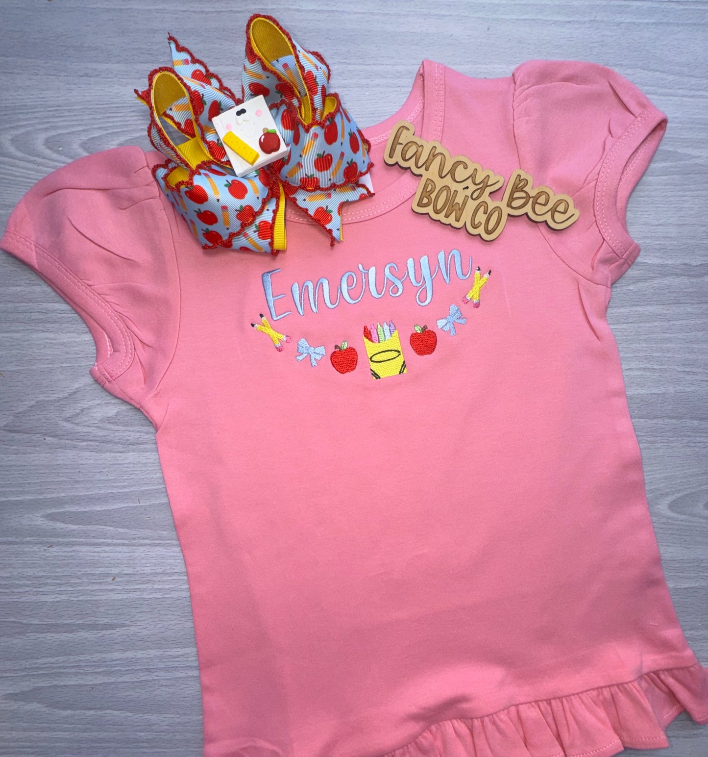 B2S Smarty Pants Girls Embroidered Shirt