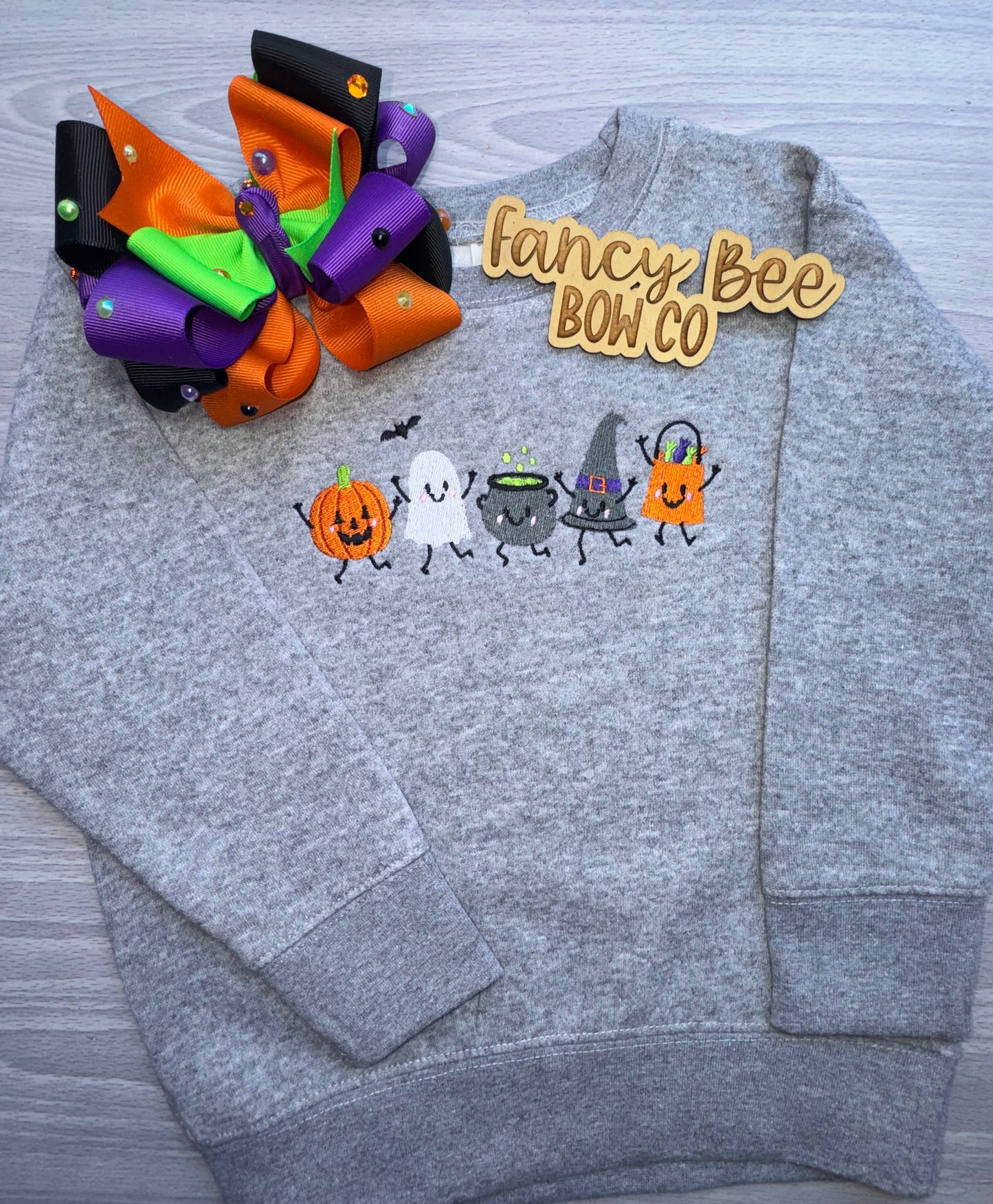 Halloween Friends Embroidered Sweatshirt or T-shirt