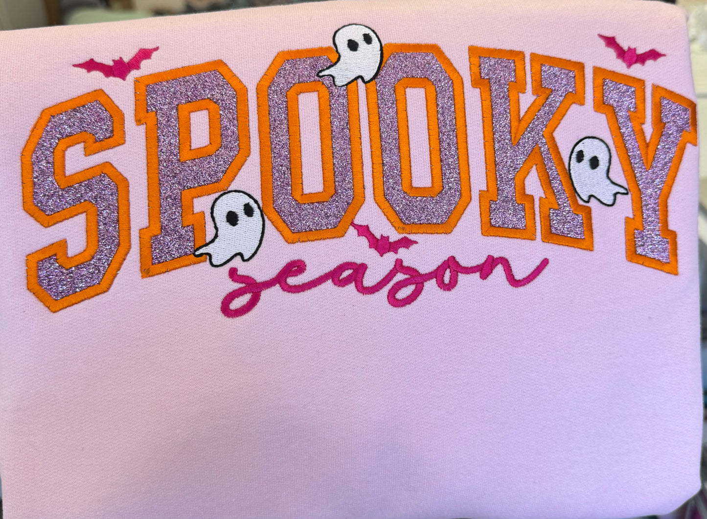 Spooky Season Embroidered Sweatshirt or T-shirt