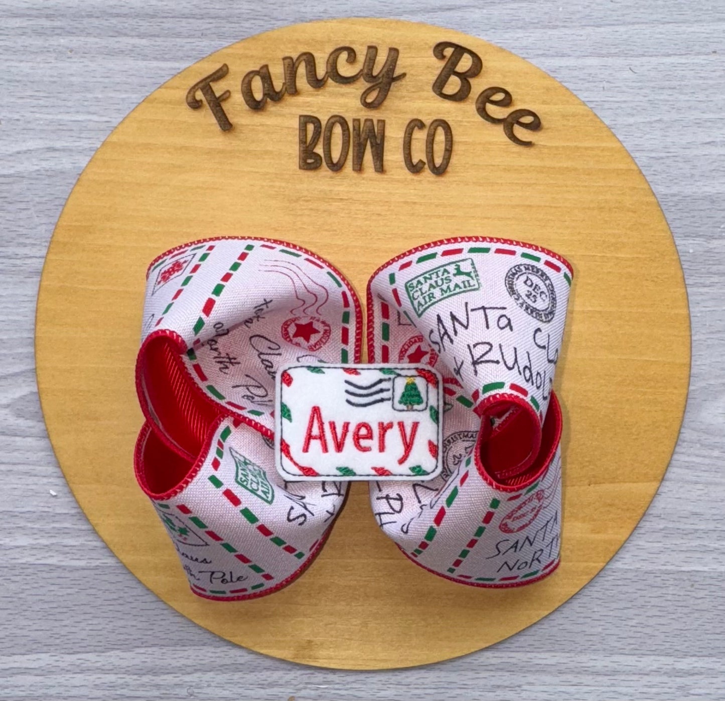 Letter to Santa Queen Bow w/ Detachable Feltie