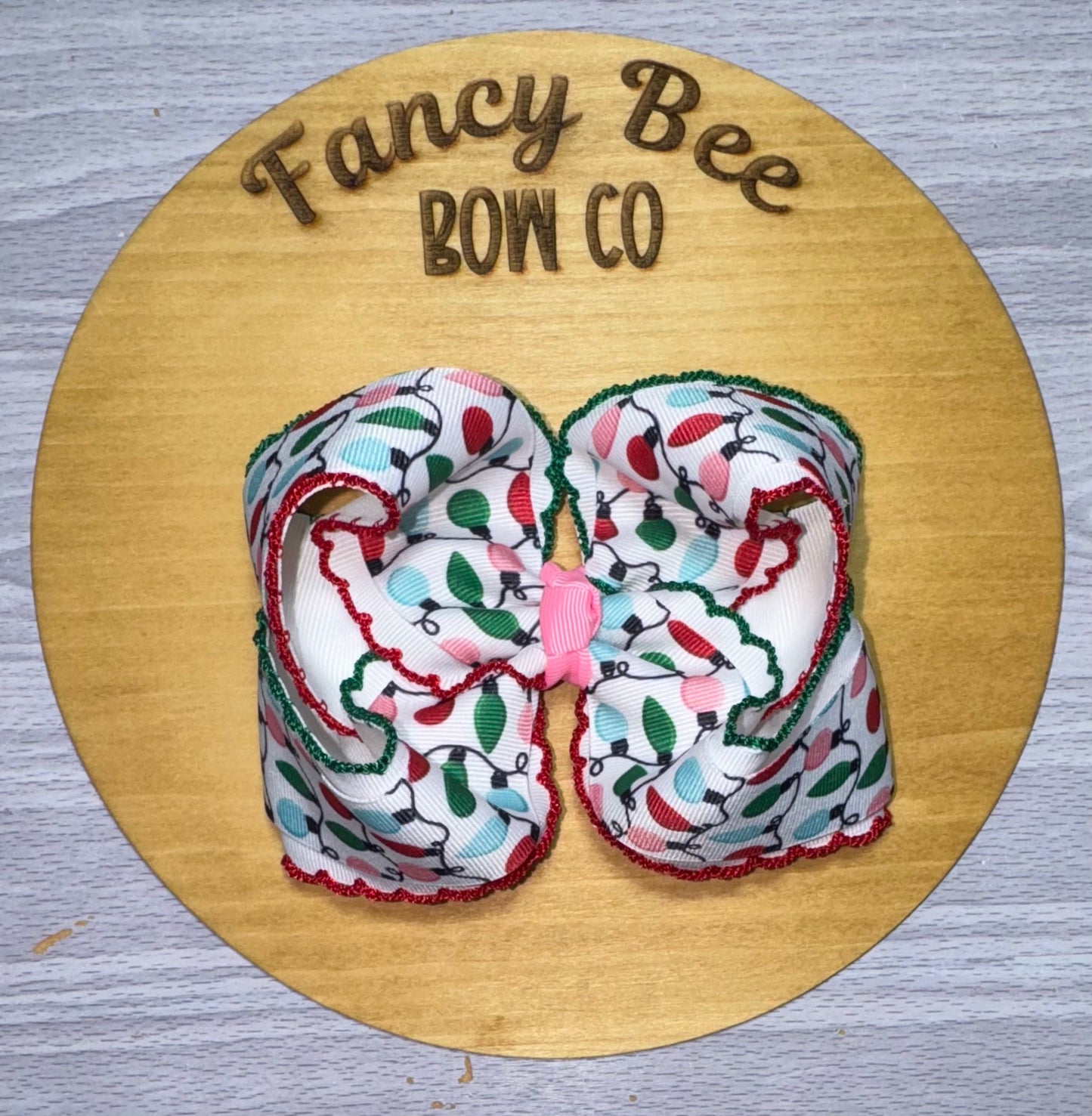 Christmas Lights Queen Style Bow