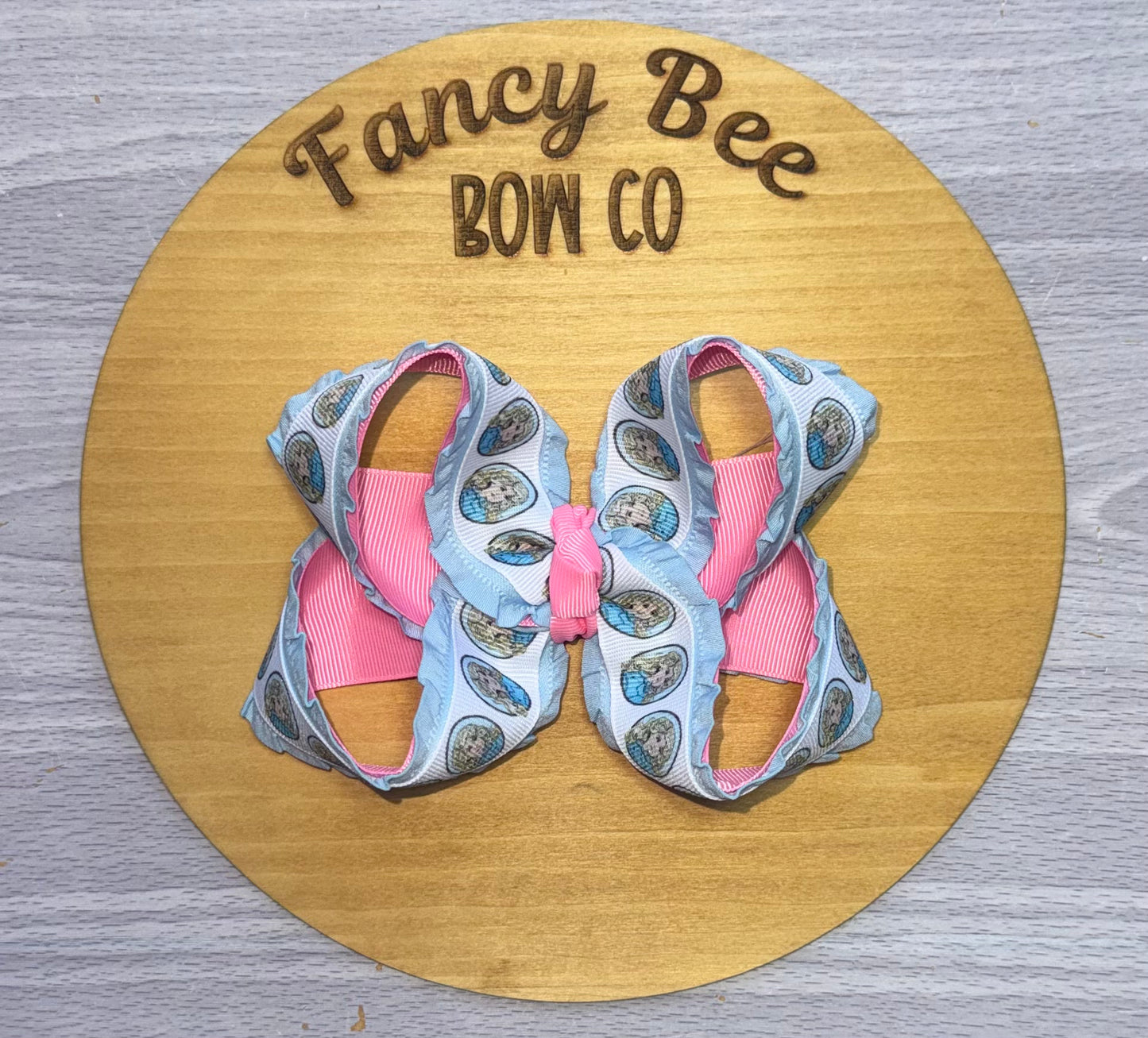 Blue Dolly Sugarbee Style Hairbow