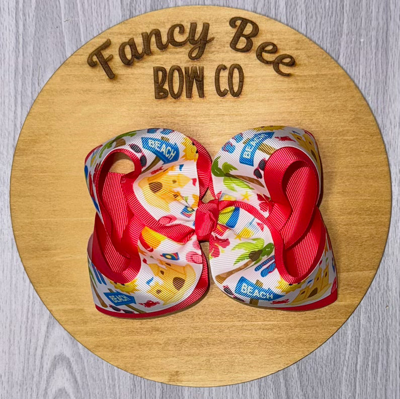Beachy Summer Queen Bee Bow