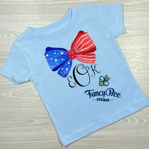 Patriotic Monogrammed Bow Shirt