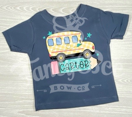 Boys Back to School Bus T-Shirt