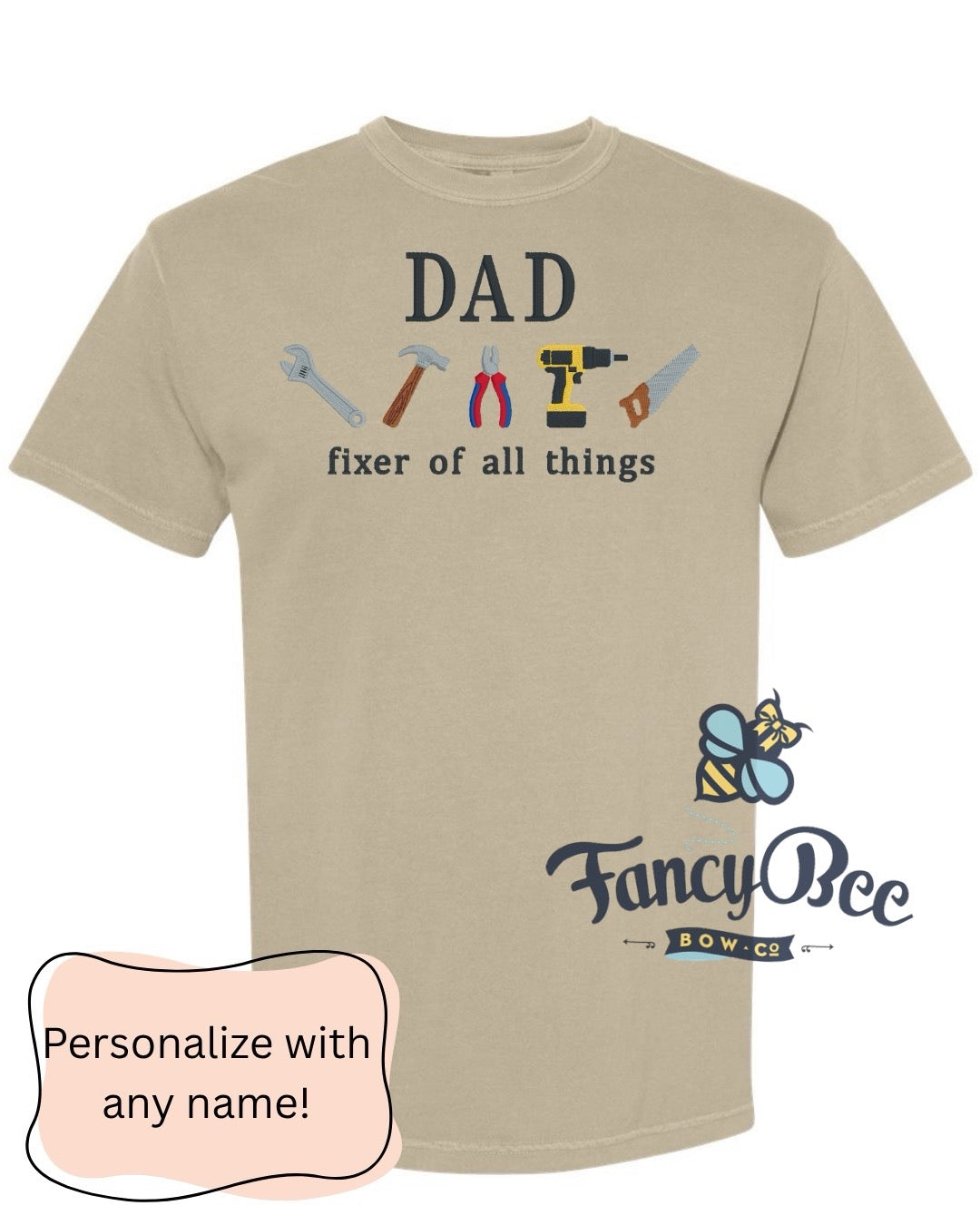 Personalized "Fixer of All Things" Father's Day Shirt