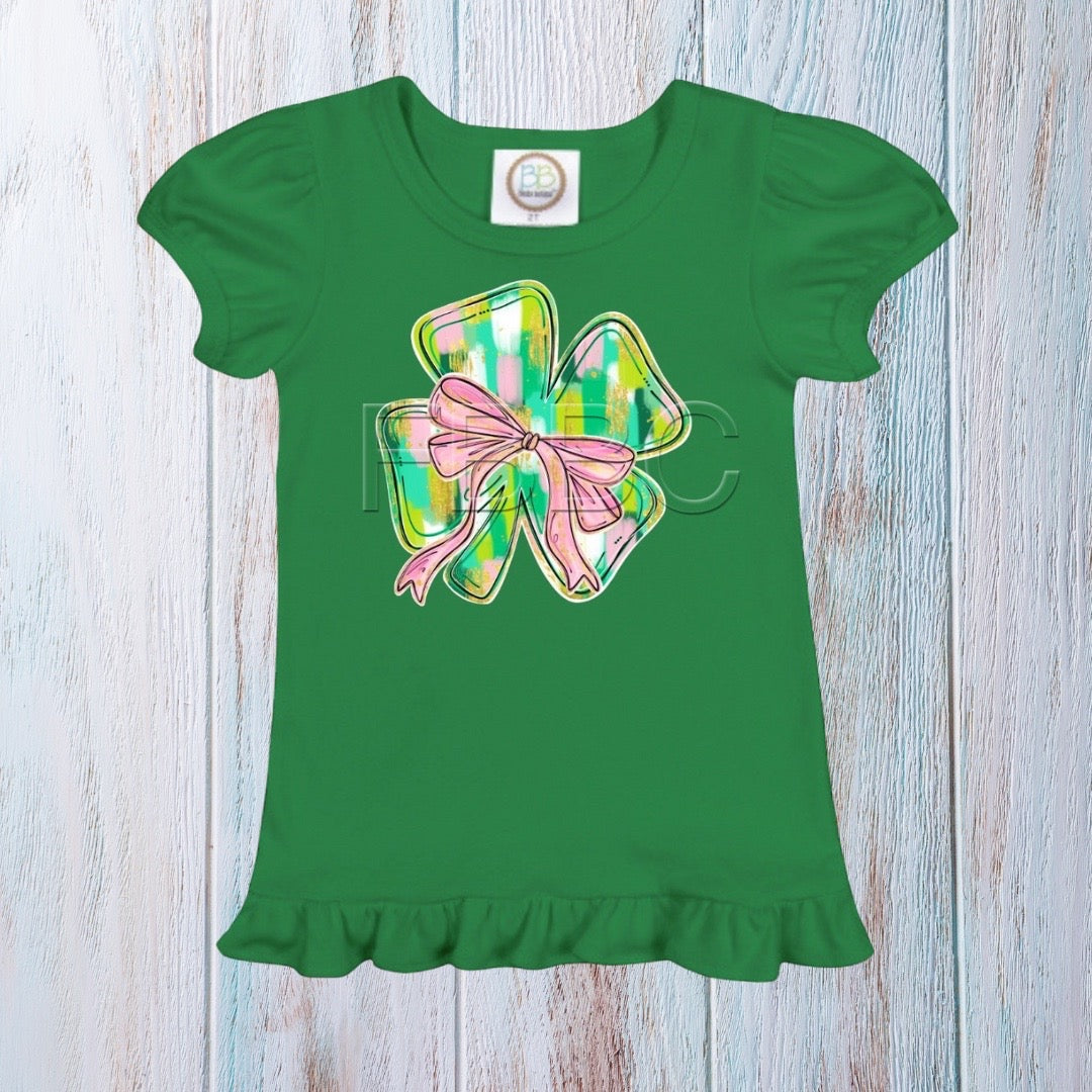 Shamrock Bow St. Patrick's Day Shirt