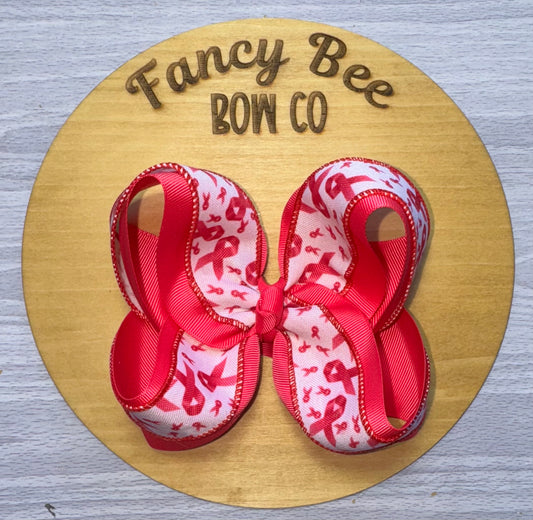 Breast Cancer Awareness Queen Style Bow