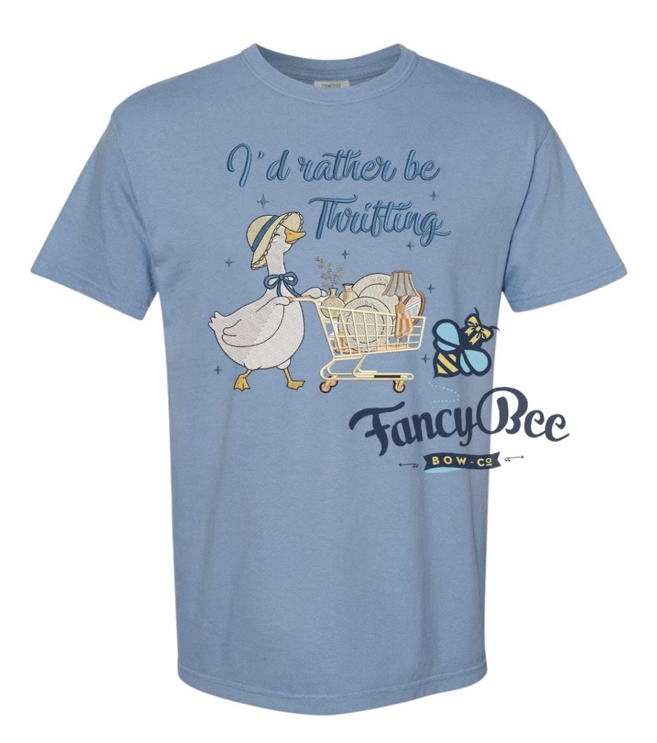 I'd Rather Be Thrifting Adult Comfort Colors Shirt