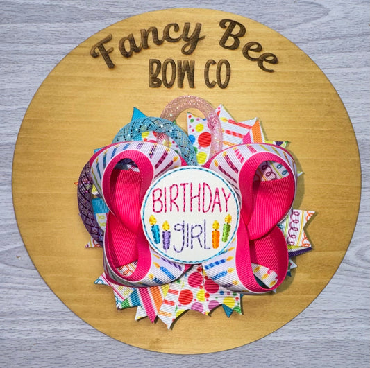 Birthday Girl Fancy Style Bow