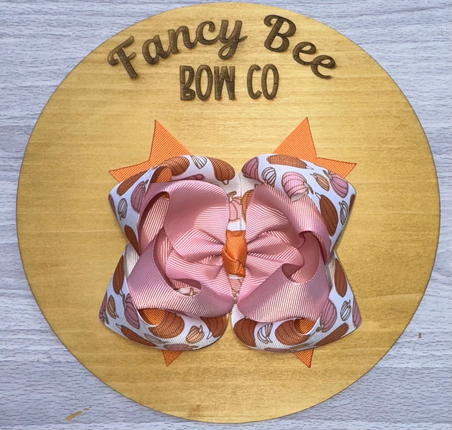 Pink Pumpkins Patsy Style Bow