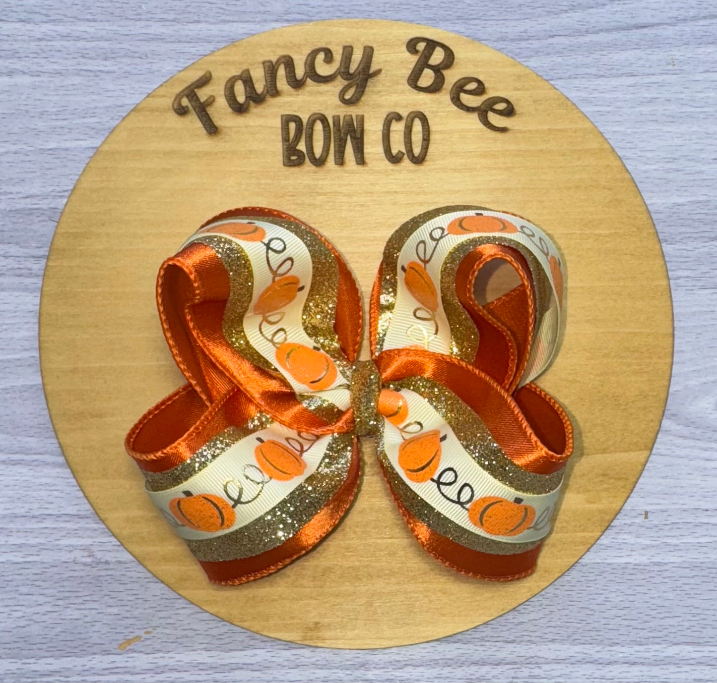 Pumpkin Spice Sparkle Queen Style Bow