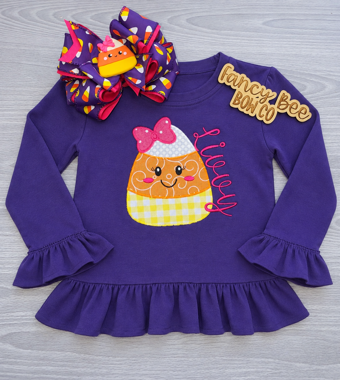 Candy Corn Cutie Embroidered Shirt