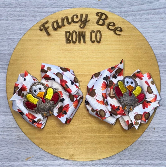 Turkey Beehive Piggies w/ Detachable Feltie Centers