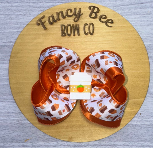 Pumpkin Spice Queen Style Bow