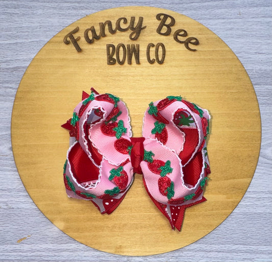 Strawberry Honey Style Bow