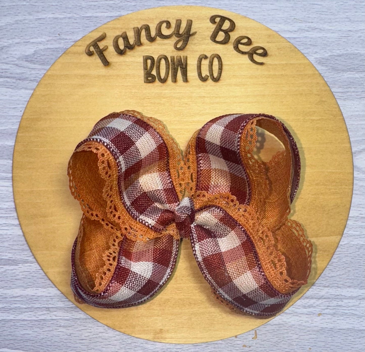 Fall Plaid Queen Style Bow