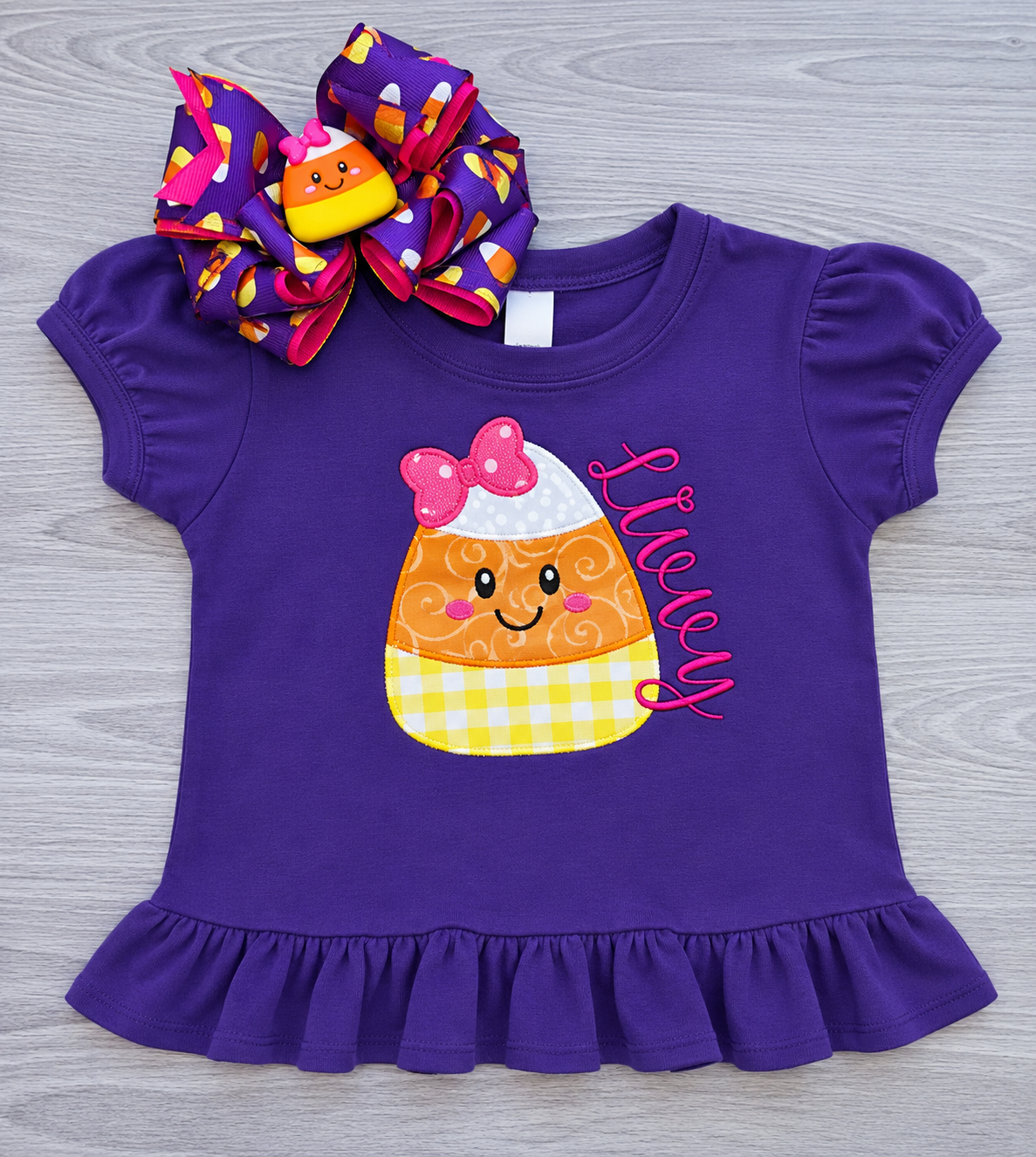Candy Corn Cutie Embroidered Shirt