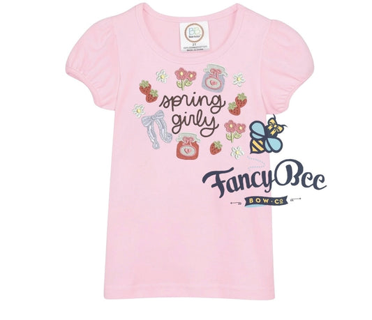 Spring Girly Girls Ruffle Sleeve Shirt