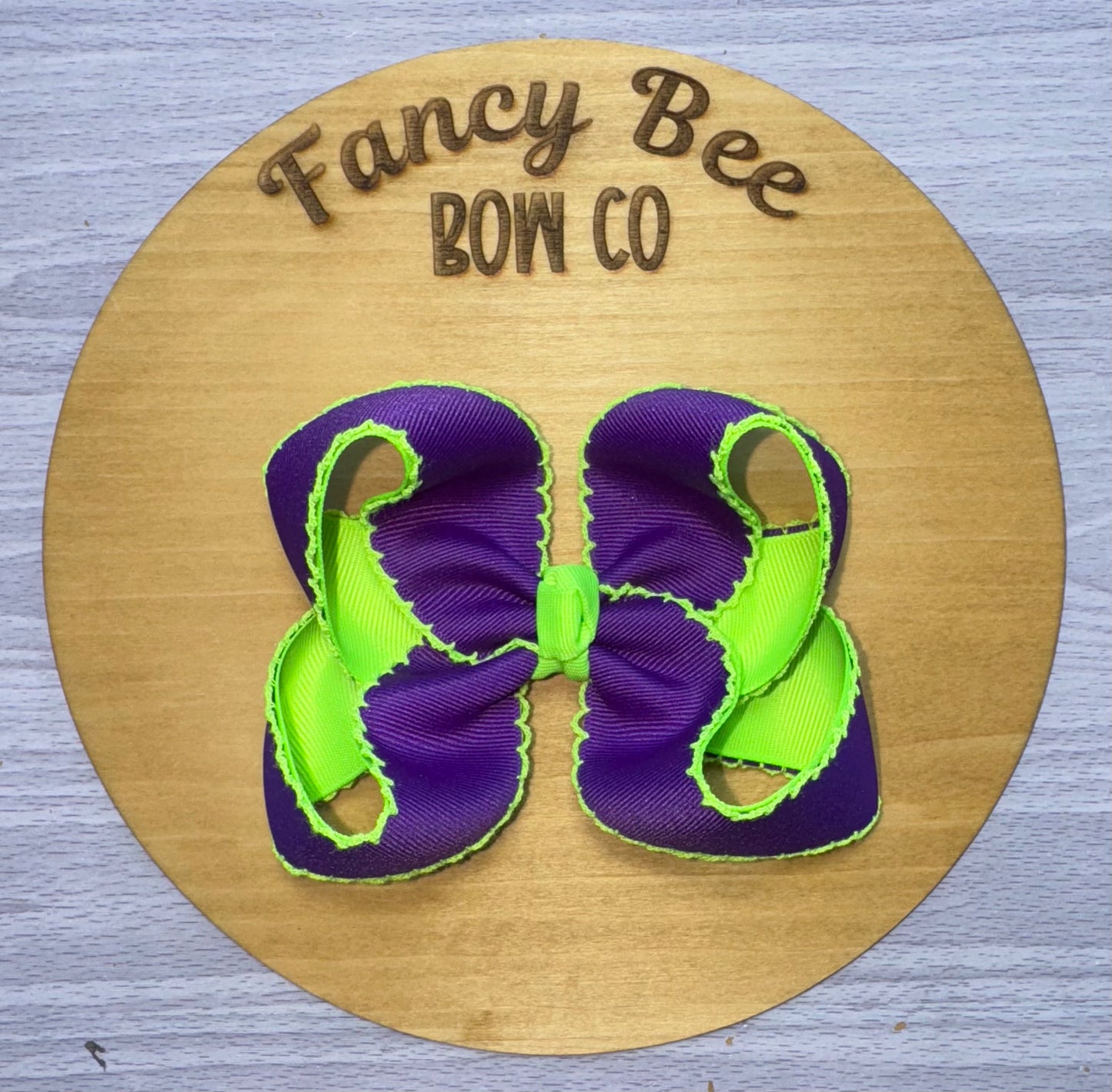 Purple People Eater Sugar-Bee Style Bow