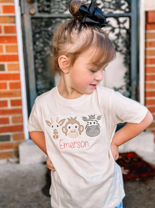 Zoo Trio Embroidered Shirt