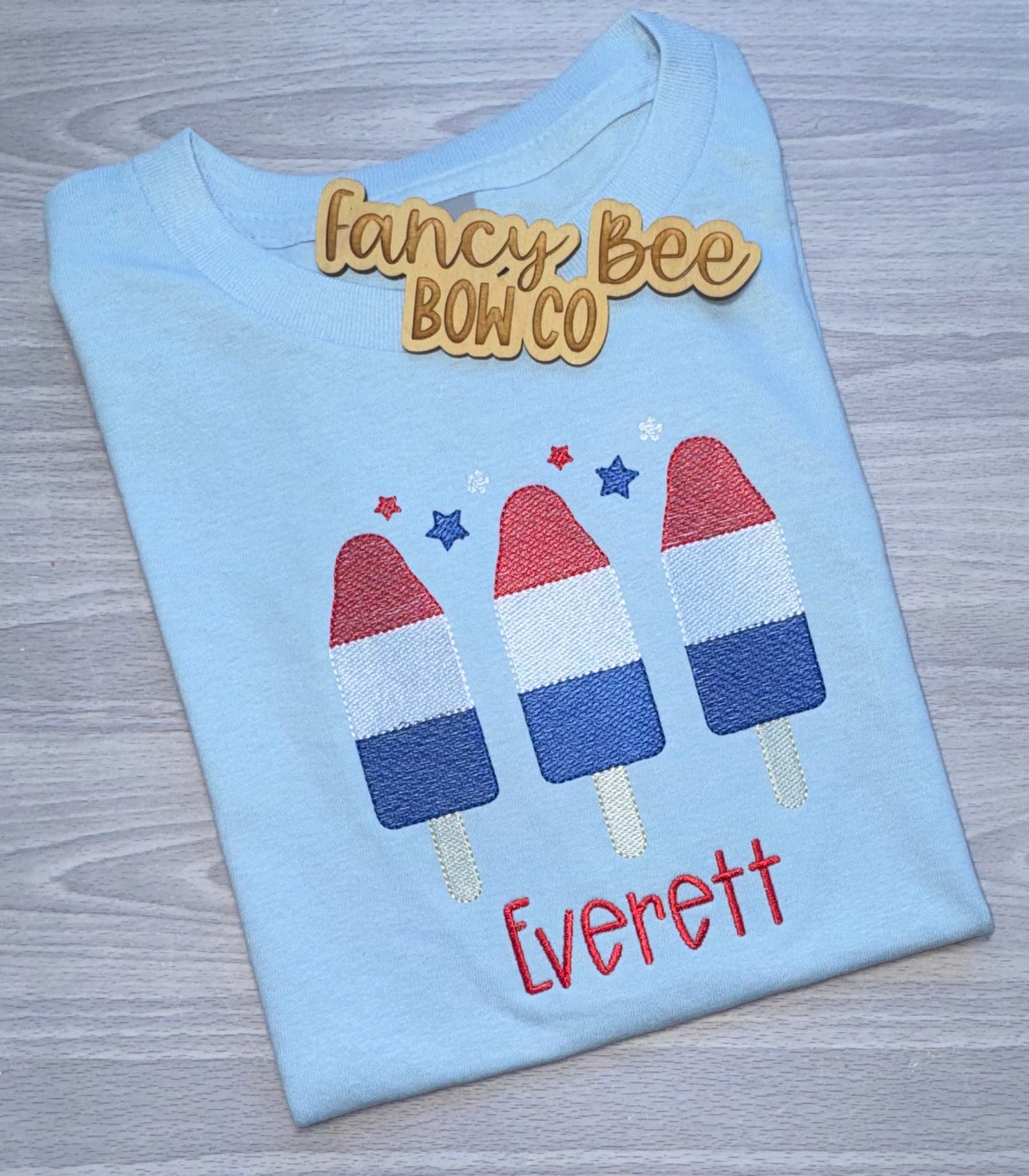 Firecracker Popsicle Embroidered Shirt- Please Read Listing
