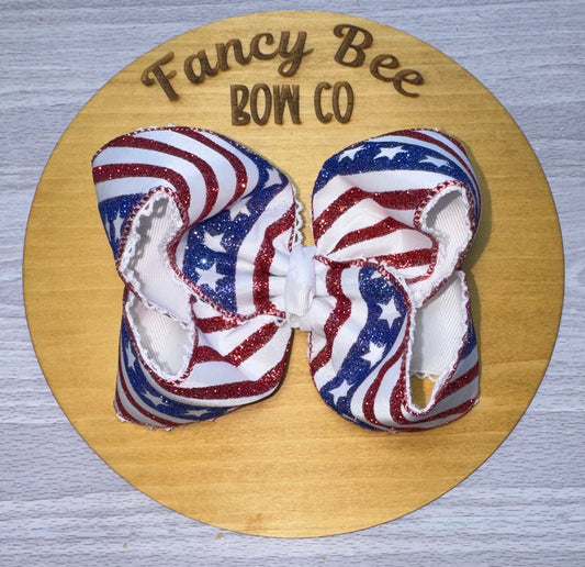 Stars and Stripes Queen Style Bow