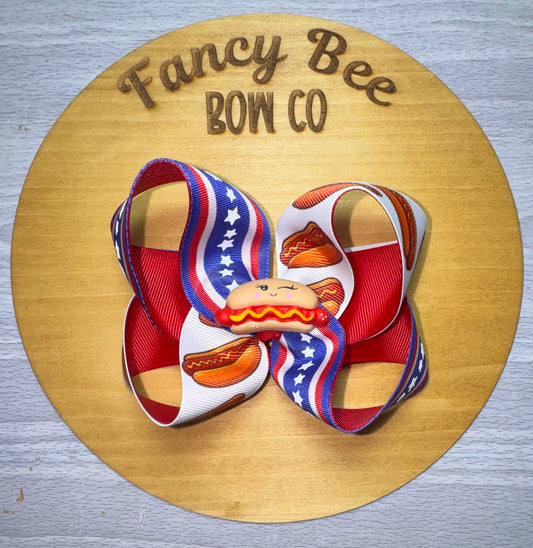 Hot Dog Sugarbee Style Bow