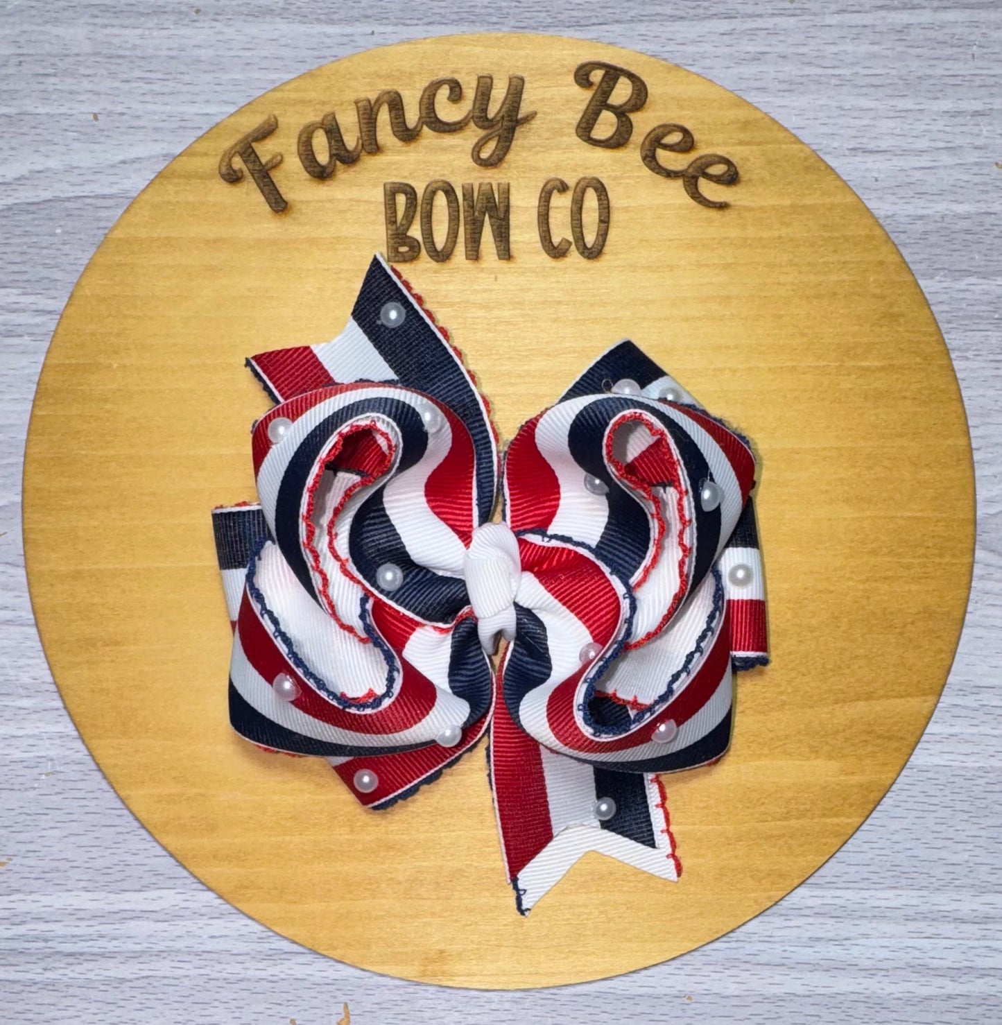 RWB Pearls Honey Style Bow