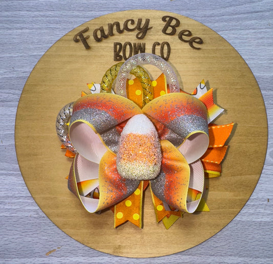 Candy Corn Fancy Style Bow