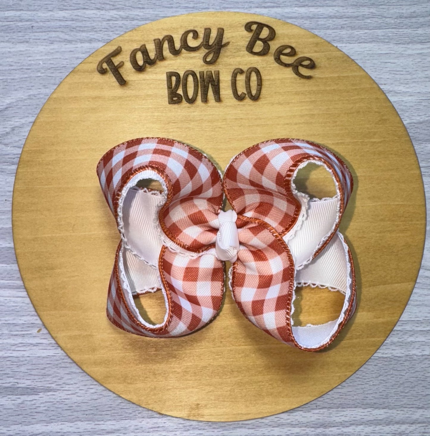 Autumn Plaid Sugar Bee Style Bow