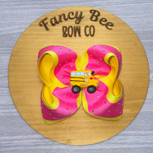 B2S School Bus Queen Style Bow