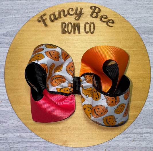 Vintage Pumpkin Queen Style Bow