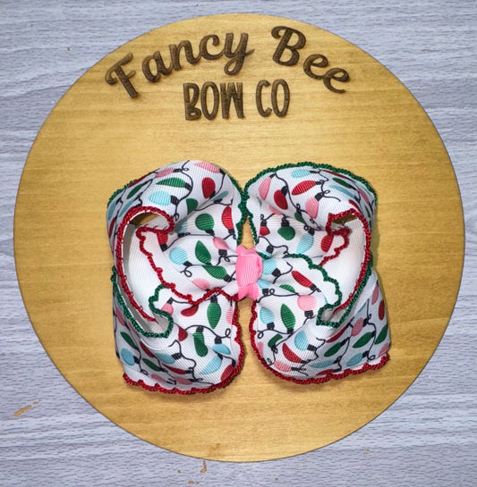 Christmas Lights Queen Style Bow