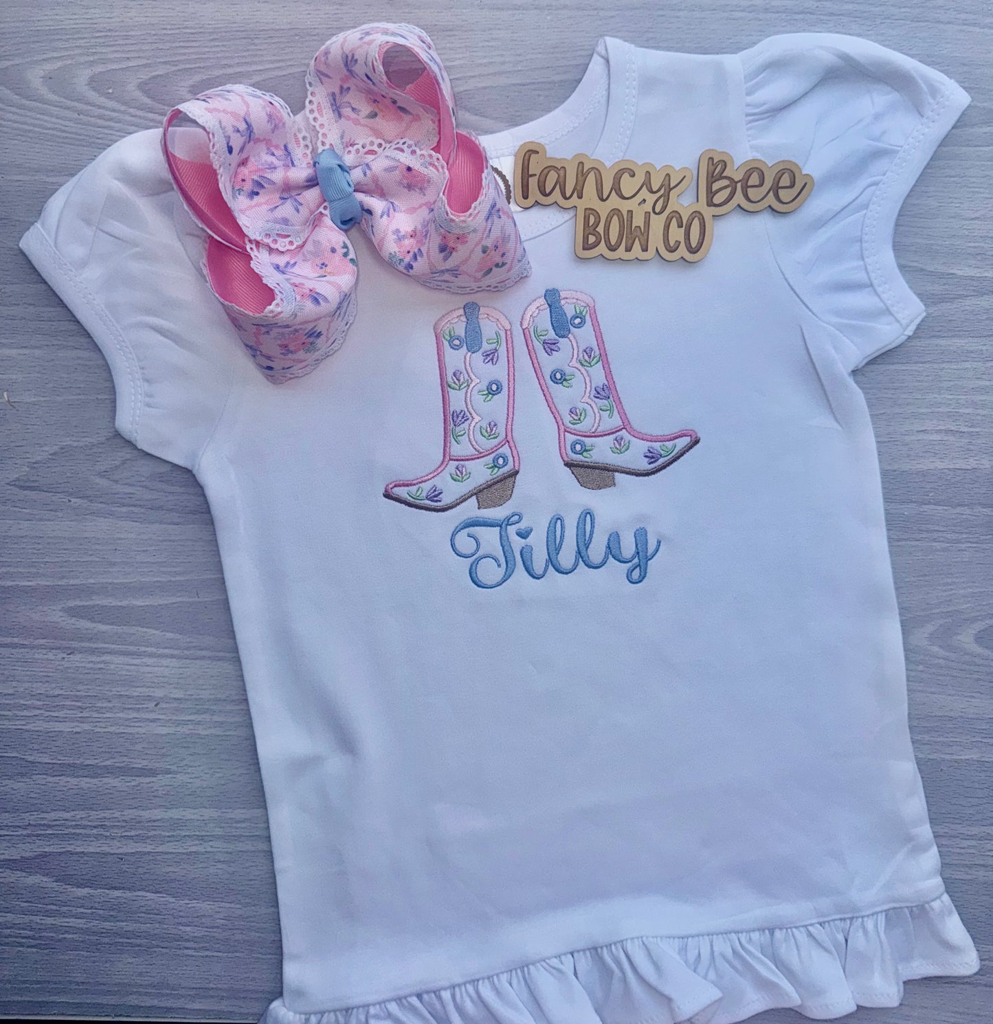 Country Girl Boots Ruffle Shirt