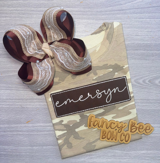Toddler/Youth Camo Name Shirt