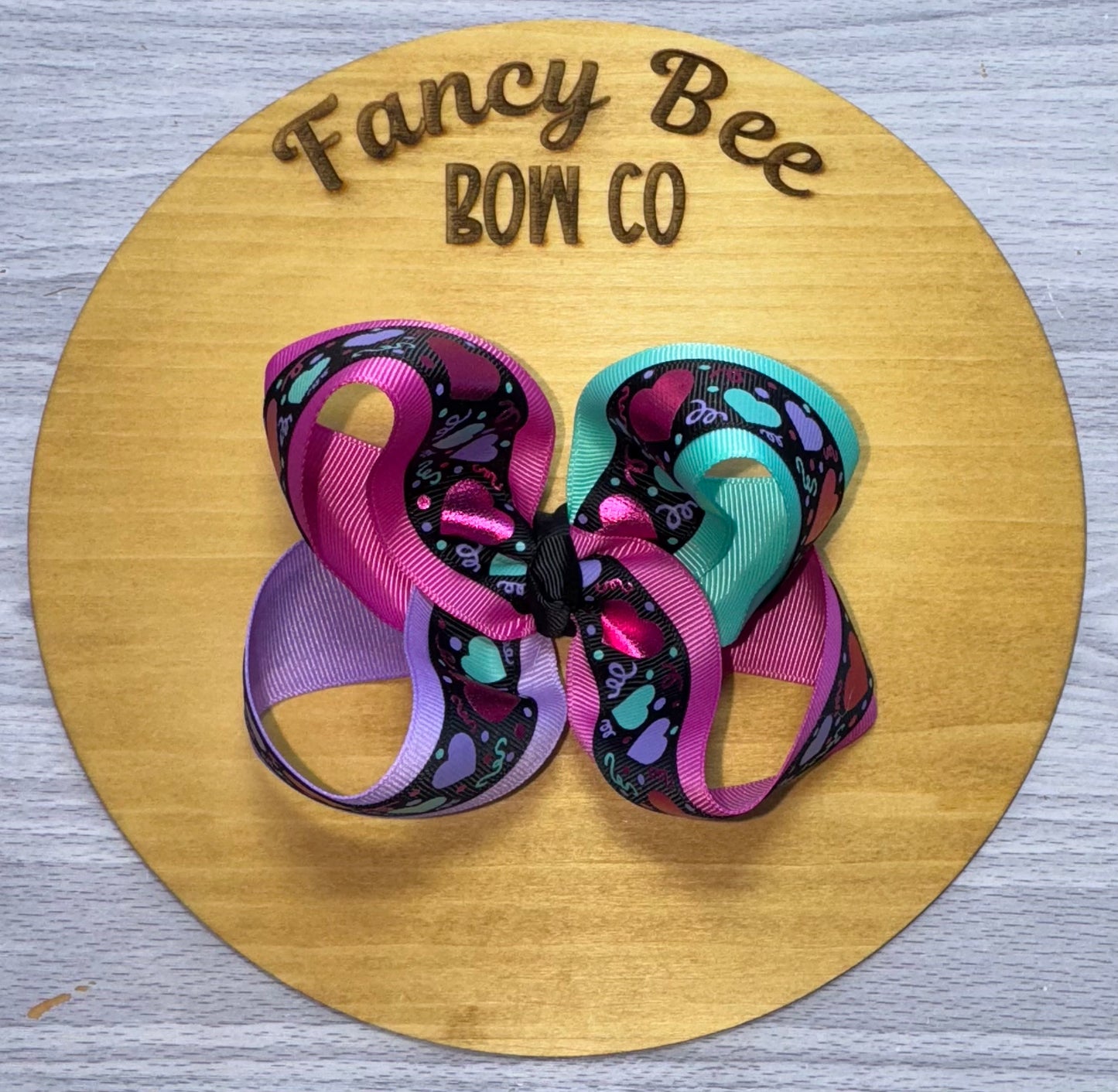 Metallic Valentine's SugarBee Style Bow
