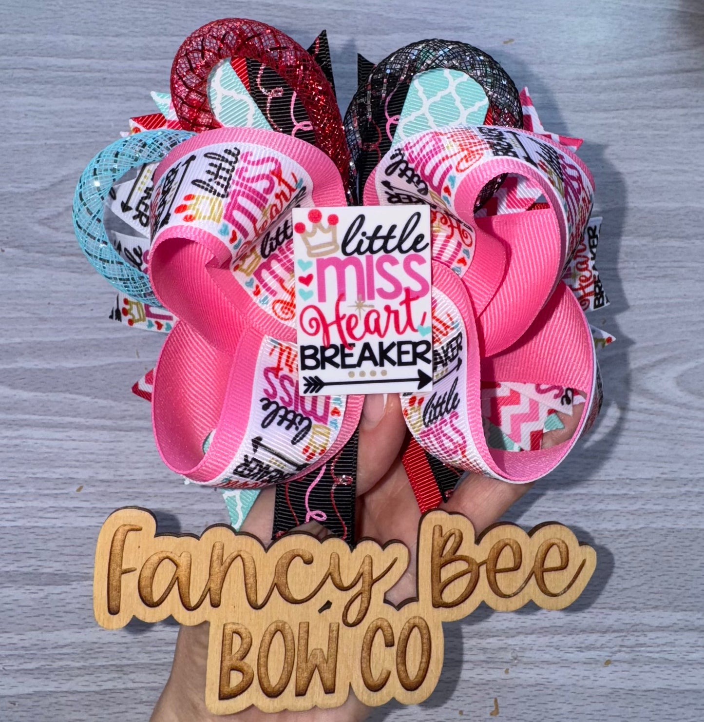 Little Miss Heartbreaker Fancy Style Hairbow