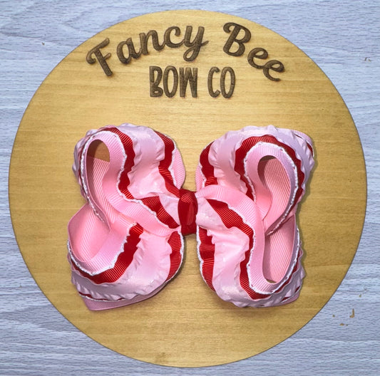 Triple Layered Valentine's Queen Style Hairbow