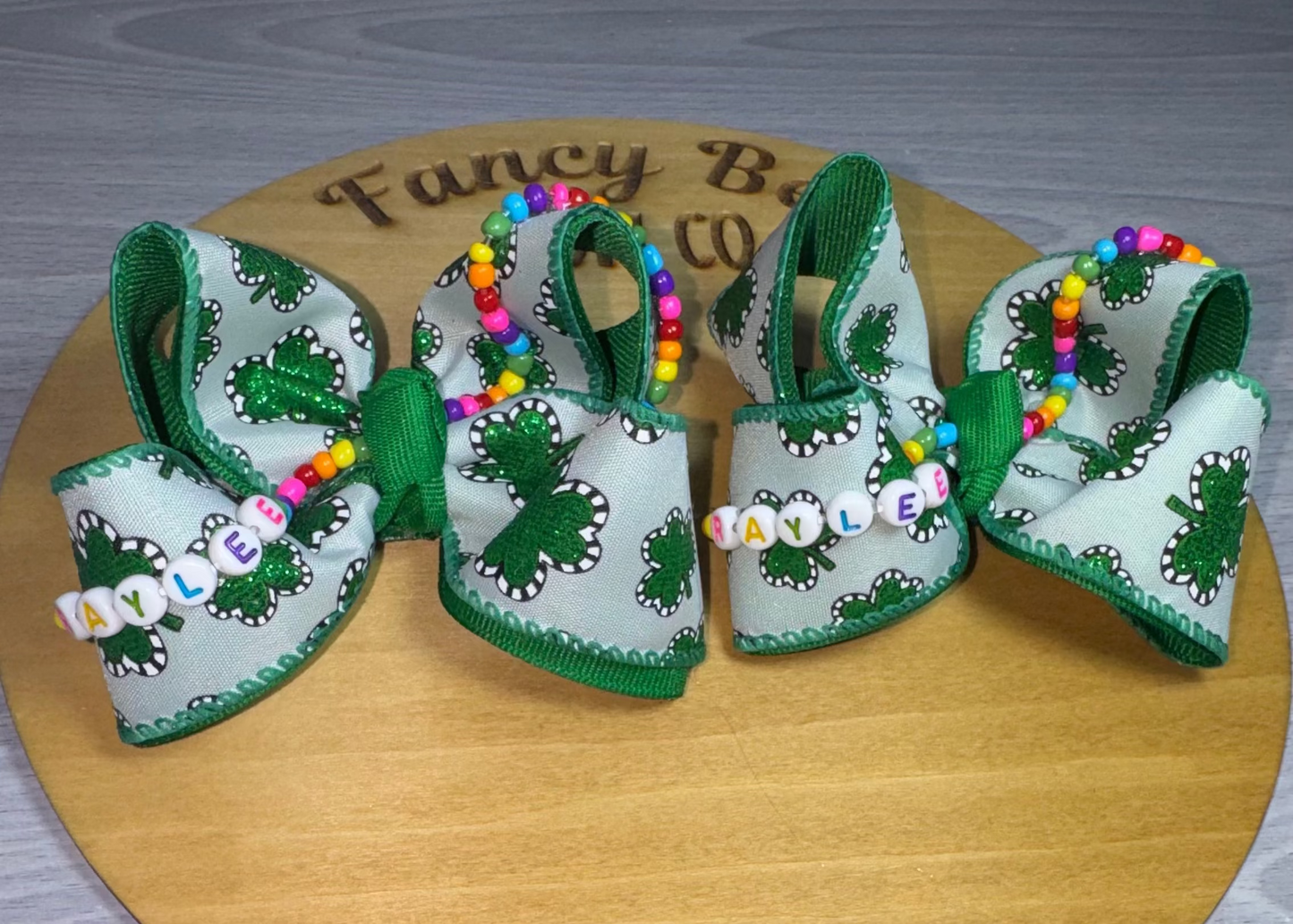 Shamrock Name Beaded Piggies