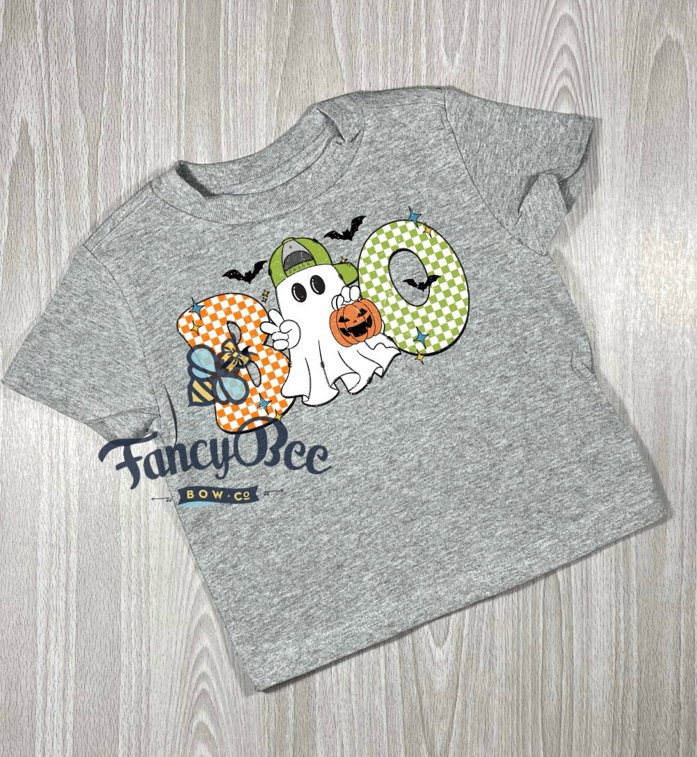 Boo Boy's Checked Halloween Shirt