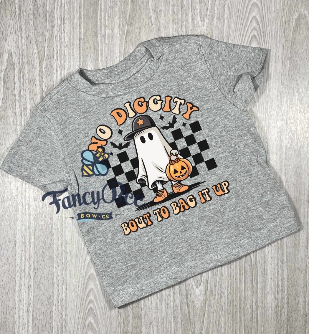No Diggity Bout to Bag Up Boy's Halloween Shirt