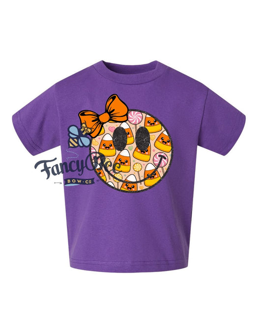 Candy Corn Smiley Face Halloween Shirt