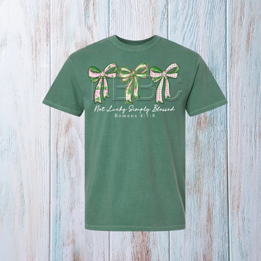Adult Comfort Colors Not Lucky Just Blessed Shirt