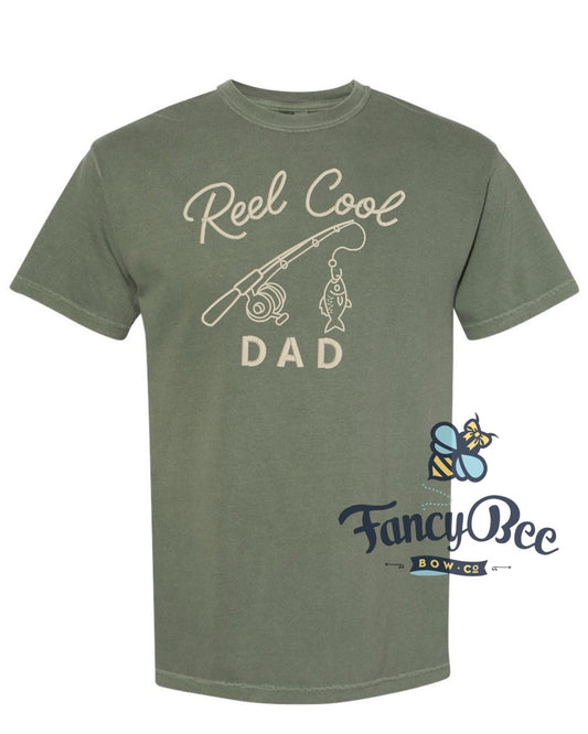 Personalized "Reel Cool" Fishing Embroidered Father's Day Shirt